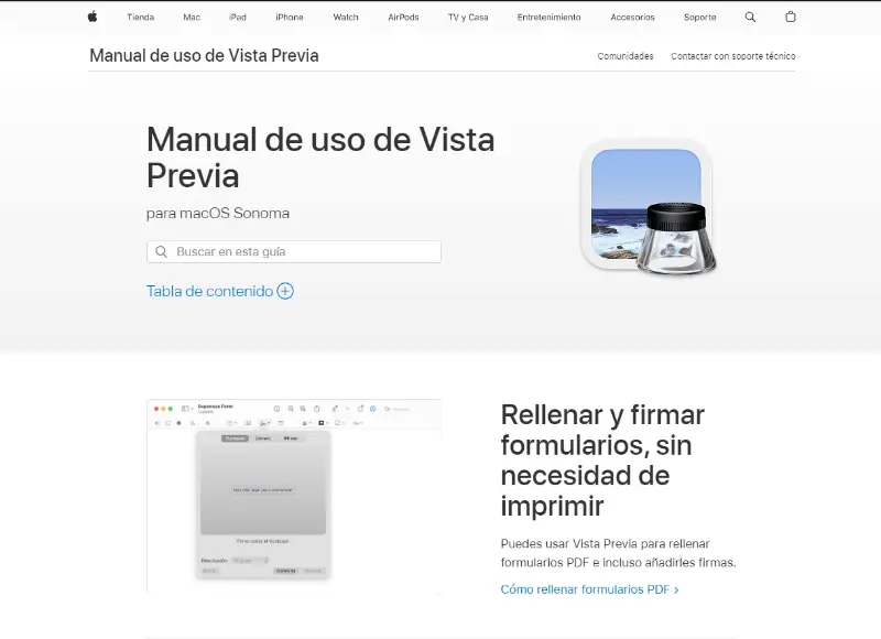Página web principal de Vista previa Página web principal de Vista previa